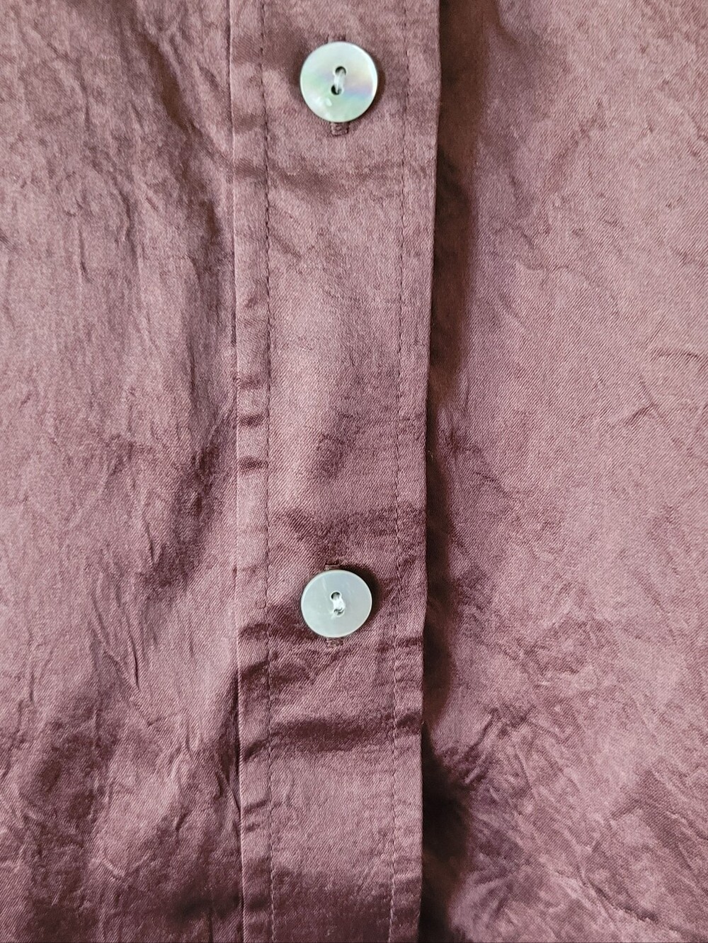 Rails Satin Button-Up Shirt in Chocolate Brown - Picture 5 of 12